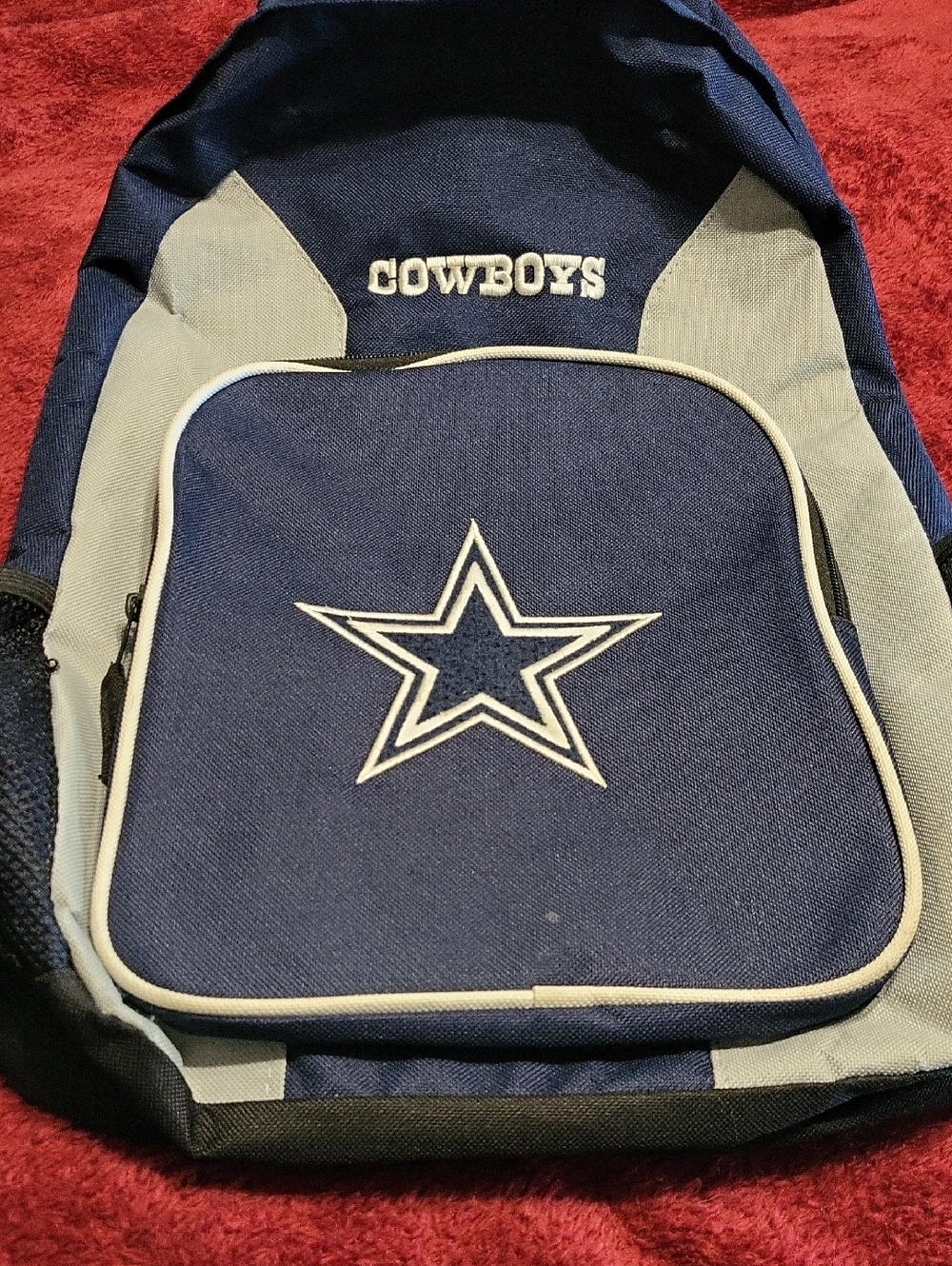 NFL Cowboys Navy and Gray Backpack with Star Logo